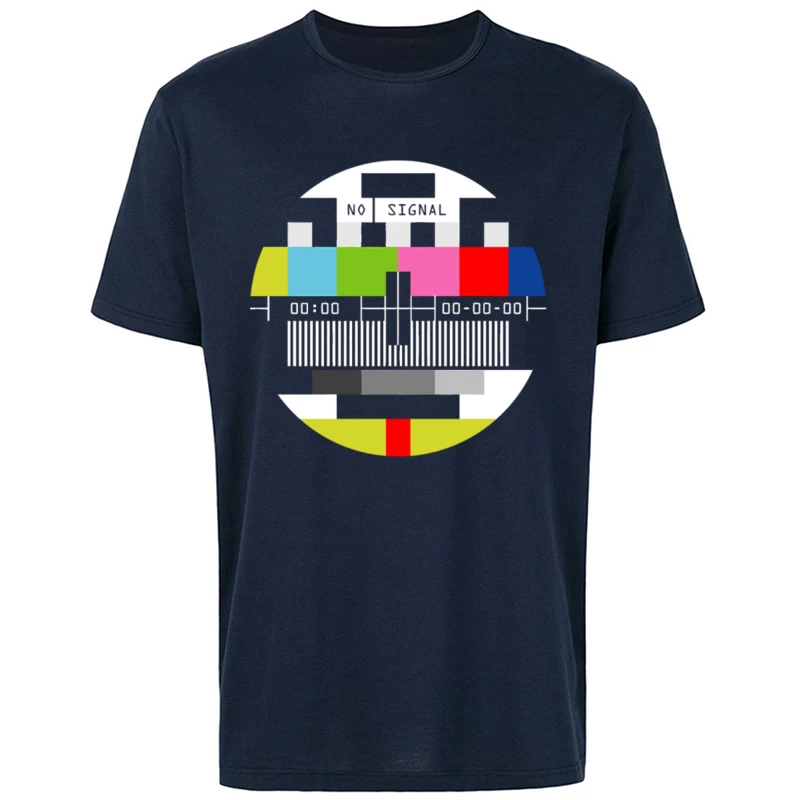 

Unconnected Signal 3D Printed T-shirt Male Streetwear Hip-hop Style Shirt Alternative Round Neck Geometric Oversized T-shirt Top