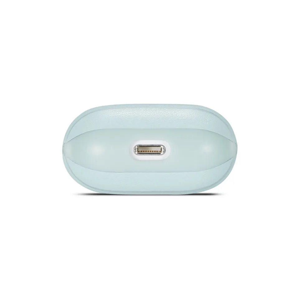 OTTWN цветной кожаный чехол для наушников для airpods1 2 Простой чистый цвет беспроводные bluetooth наушники защитная крышка для airpods