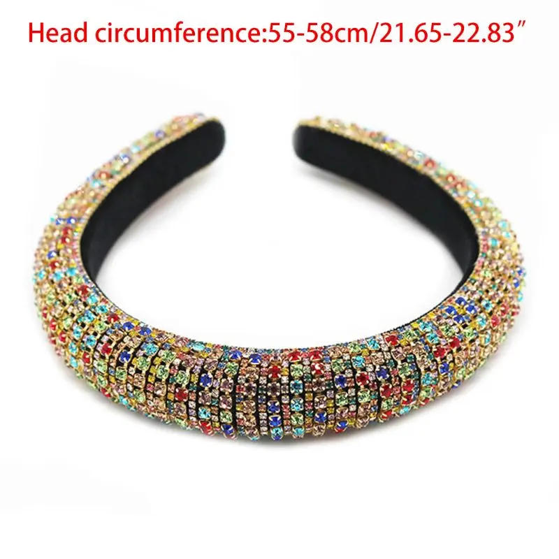 

Luxury Imitation Diamond Headband Baroque Style Wide Band Glittering Hair Hoop for Women