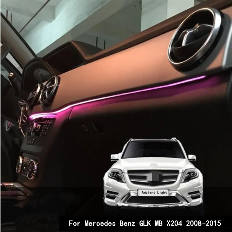 Для Mercedes Benz GLK MB X204 2008 ~ 2015 внутренняя панель приборной панели OEM оригинальная Заводская атмосфера Улучшенный окружающий свет TPYCBX