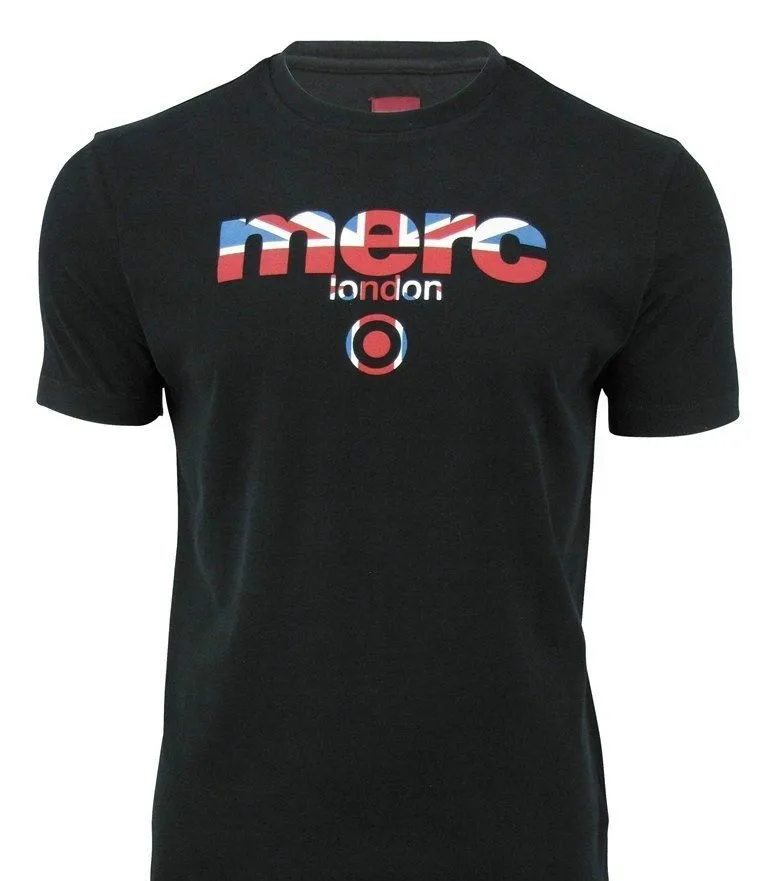 Забавная Мужская футболка белая черная s Merc London хлопковая Футболка 015169|Мужские