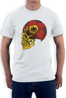 germany flag skull t shirt deutschland football soccer fan harajuku short casual cotton o neck shirt