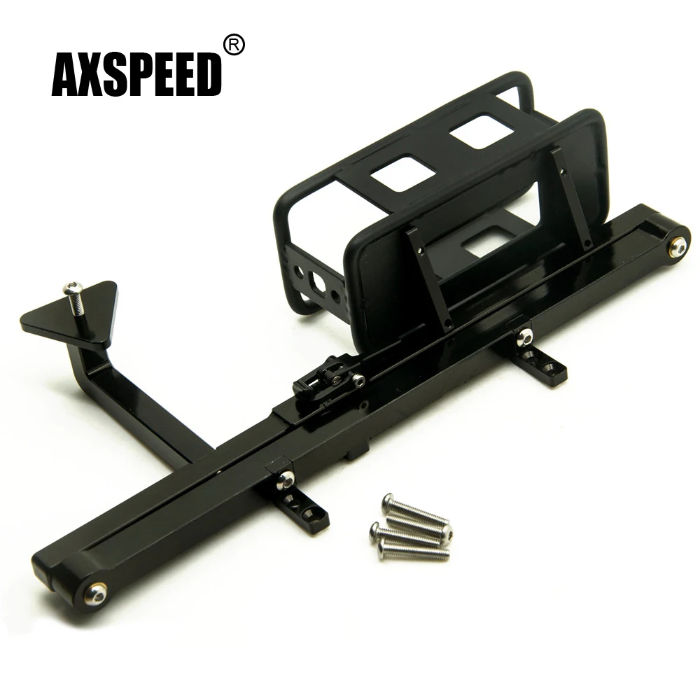 AXSPEED черный Алюминиевый задний бампер с запасным багажником для шин Комплект 1/10