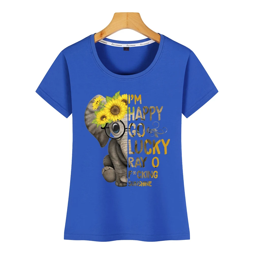 Топы футболка женская im a happy go lucky ray of fcking sunshine сексуальная Harajuku на заказ