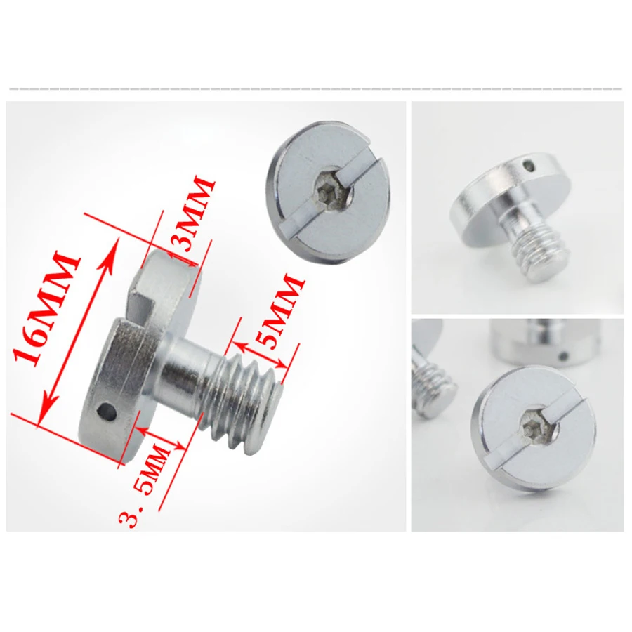 

Portable Metal Stainless Steel Universal 1/4 Screws Without Handle For Quick Release Monopod Plate Camera Tripod
