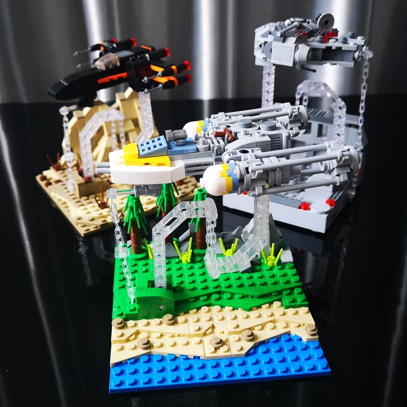 Звездный истребитель Tensegrity скульптуры войны MOC Millennium X Wing Falcon Y