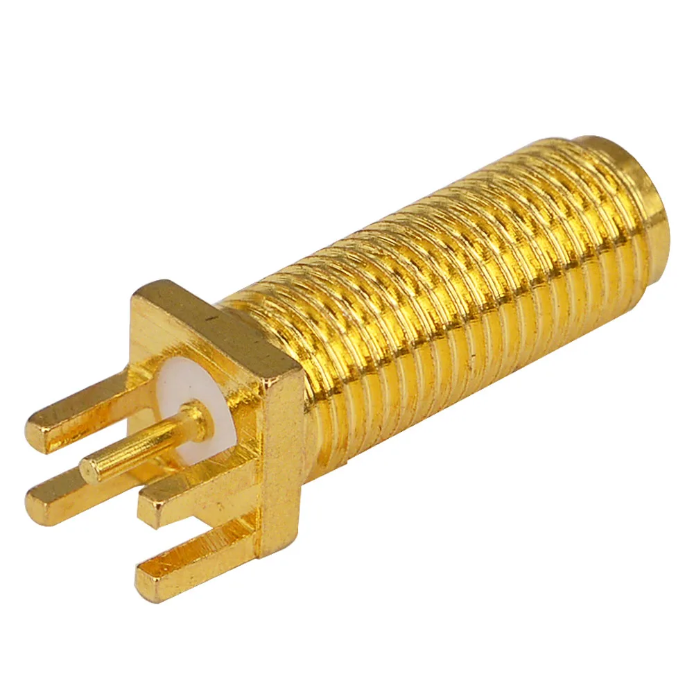 10 шт. SMA женский Радиочастотный адаптер PCB Jack Edge Mount PC соединитель для платы Plug