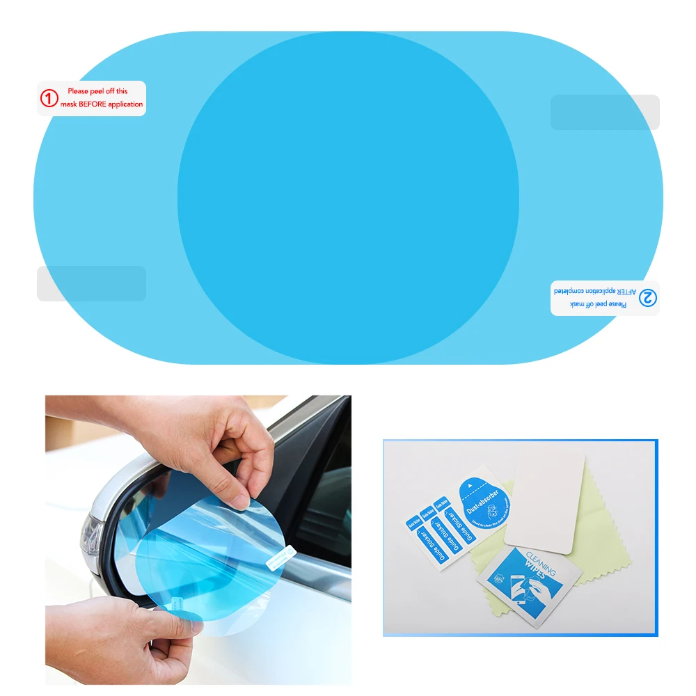 2/Pcs Car Rearview Mirror Protective Film Window Clear Anti Dazzle Waterproof Rainproof Fog Sticker | Автомобили и мотоциклы