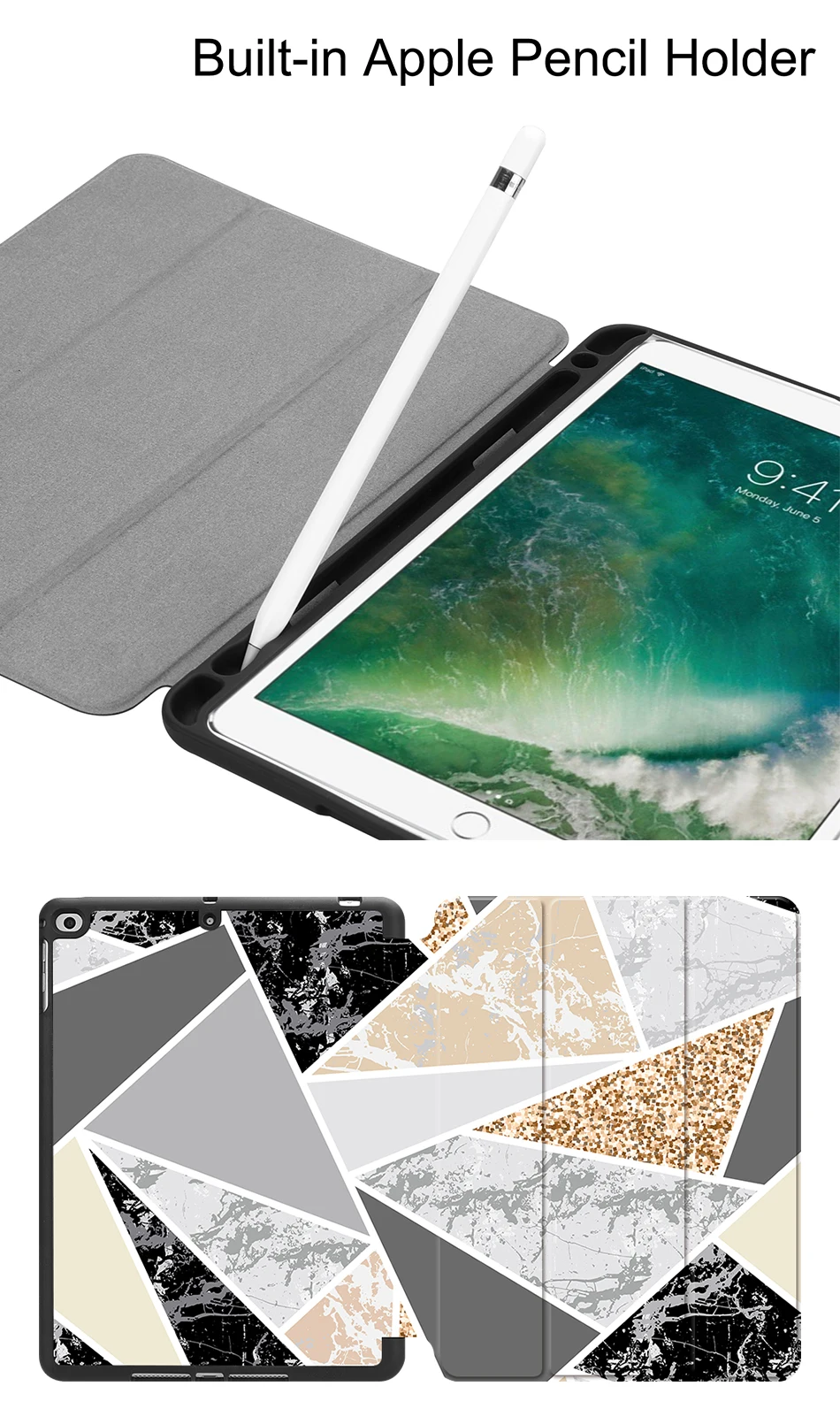 MTT для iPad 9,7 дюймов ТПУ Фламинго из искусственной кожи смарт-чехол для iPad 5/6 Air 1 2 funda Авто Режим сна/пробуждения чехол для планшета