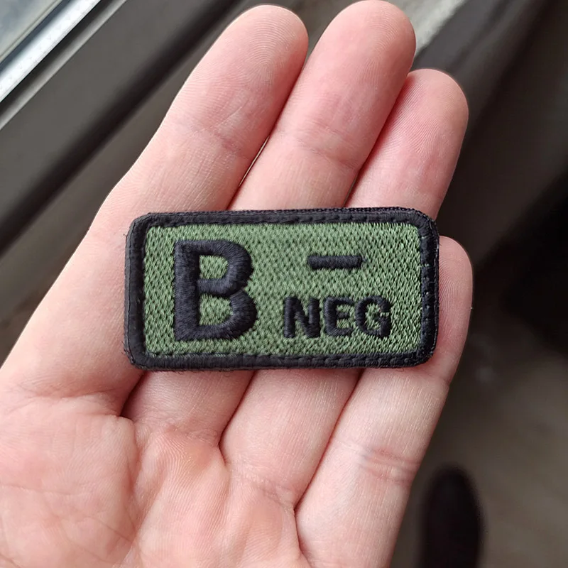 Нашивки типа крови тактические полосы A + B AB O положительные отрицательные поз.