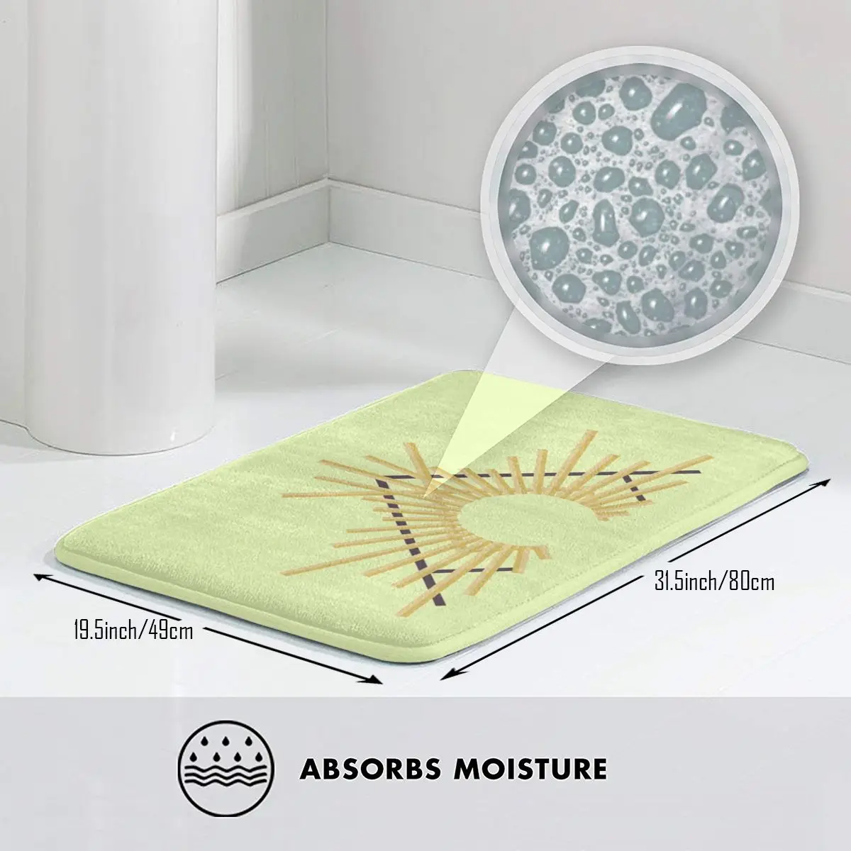 Коврик Runic Arch Midsommar впитывающий ковер из полиэстера для мытья ног на входе в кухню