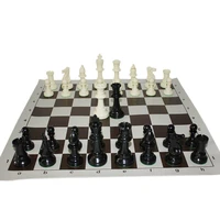 new chess game set international standard competition king 97mm3 82inch large plastic chess set with chessboard 4 rear game