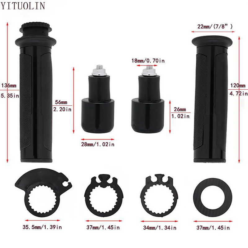 

7/8" 22mm Handle Motorcycle Grip Pit Dirt Bike Throttle Grips For aprilia rsv4 rsv rs50 rs 50 sr 50 sr 150 pegaso 650 sxv rs 125