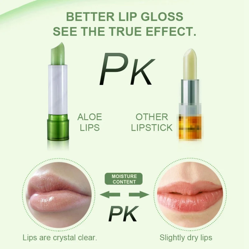 Губная помада с алоэ вера изменение цвета настроения длинная губная эффектом