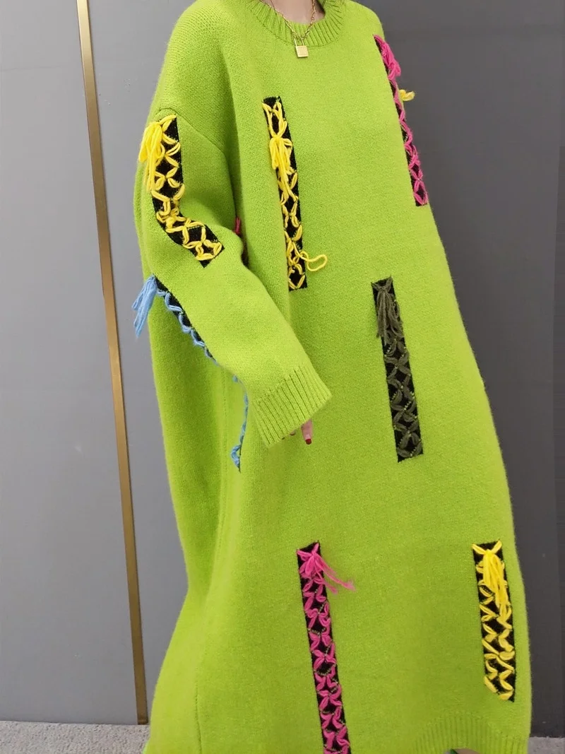 Женское трикотажное платье-свитер с юбкой в стиле колледжа | Женская одежда