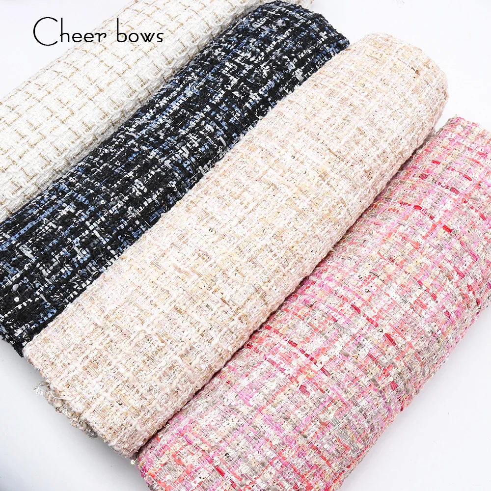 45CM*150CM Wool&Cashmere Weave Fancy Suiting Tweed Wool Fabric For Women Coat Overcoat Autumn&Winter New Cloth For DIY Sewing