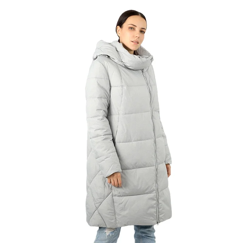 

Women's Parka Female Long Down Jacket hooded Quilted Coat Puffer Cotton Clothing Ladies Plus Size Outwear Quality Clothes 19-958