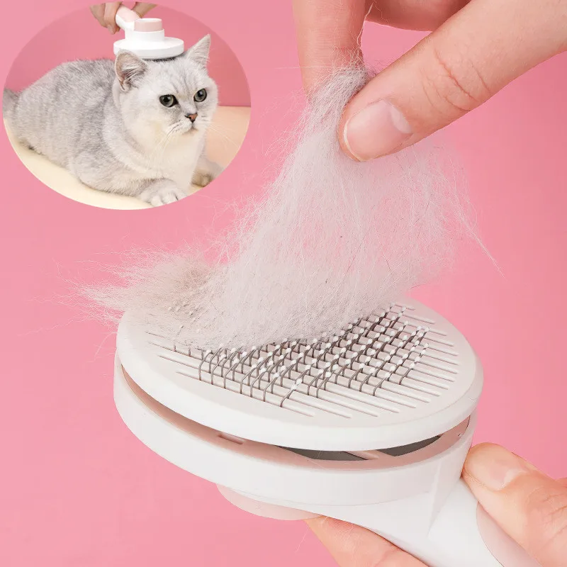 

Щетка для груминга домашних животных, самоочищающаяся щетка для груминга собак и кошек, профессиональная щетка для груминга, товары для ухо...