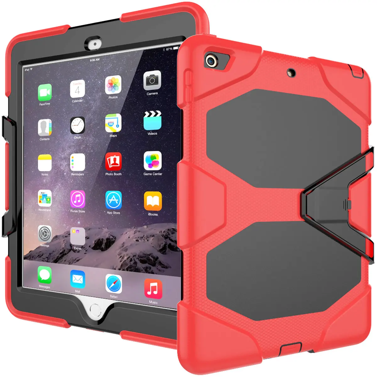 

Case For iPad Air 1 iPad 5 Shockproof Kickstand Silicone Heavy Duty Hard Case For iPad 5 Cover Full Body Protector A1474, A1475