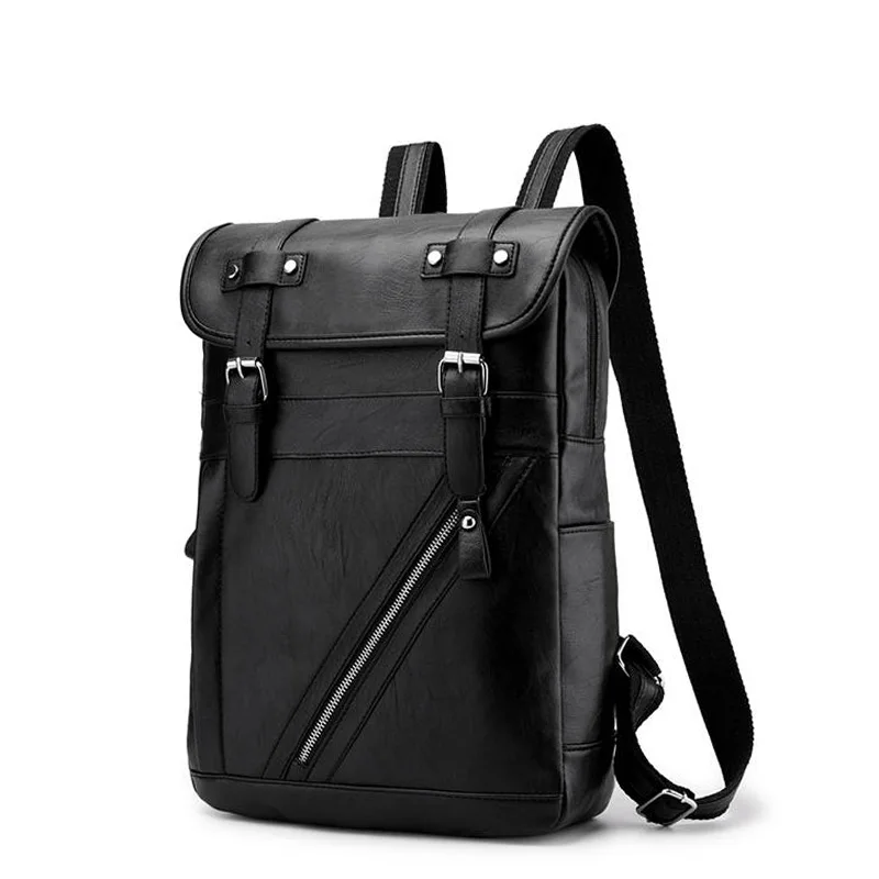 Брендовый мужской рюкзак из искусственной кожи для колледжа модная
