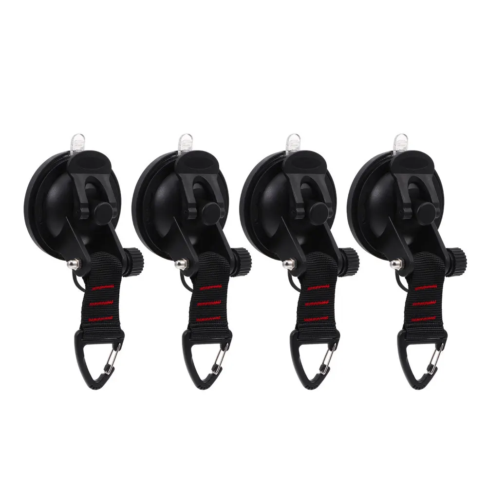

4pcs Heavy Duty Suction Cup Anchor Camping Tarp Accessories Useful Carabiner