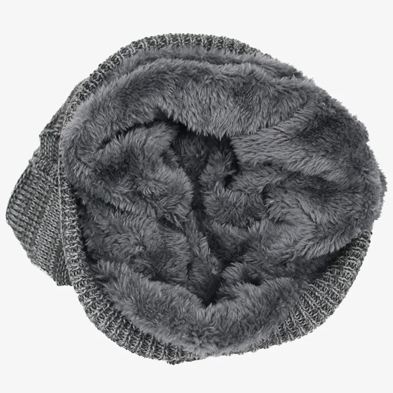 Зимние мужские шапки вязаные теплые толстые мягкие облегающие зимние аксессуары