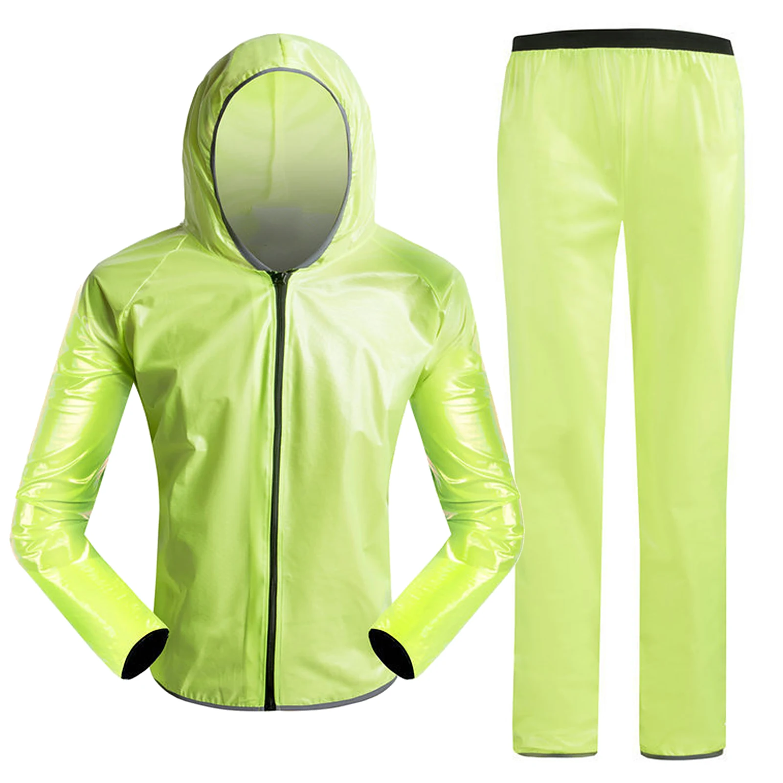 

Дождевик для горного велосипеда, комплекты велосипедных курток, мужской и женский водонепроницаемый дождевик, светоотражающий трикотажны...