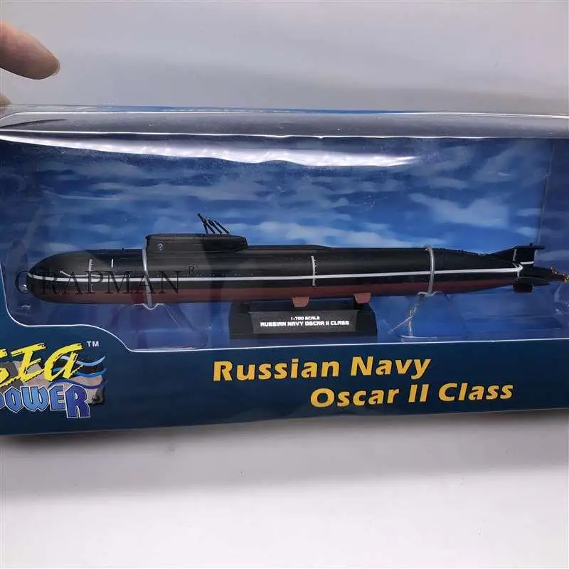 

Коллекционная подводная лодка «Оскар II», модель Easymodel, Платиновый собранная модель завершена, российский флот, 1/700