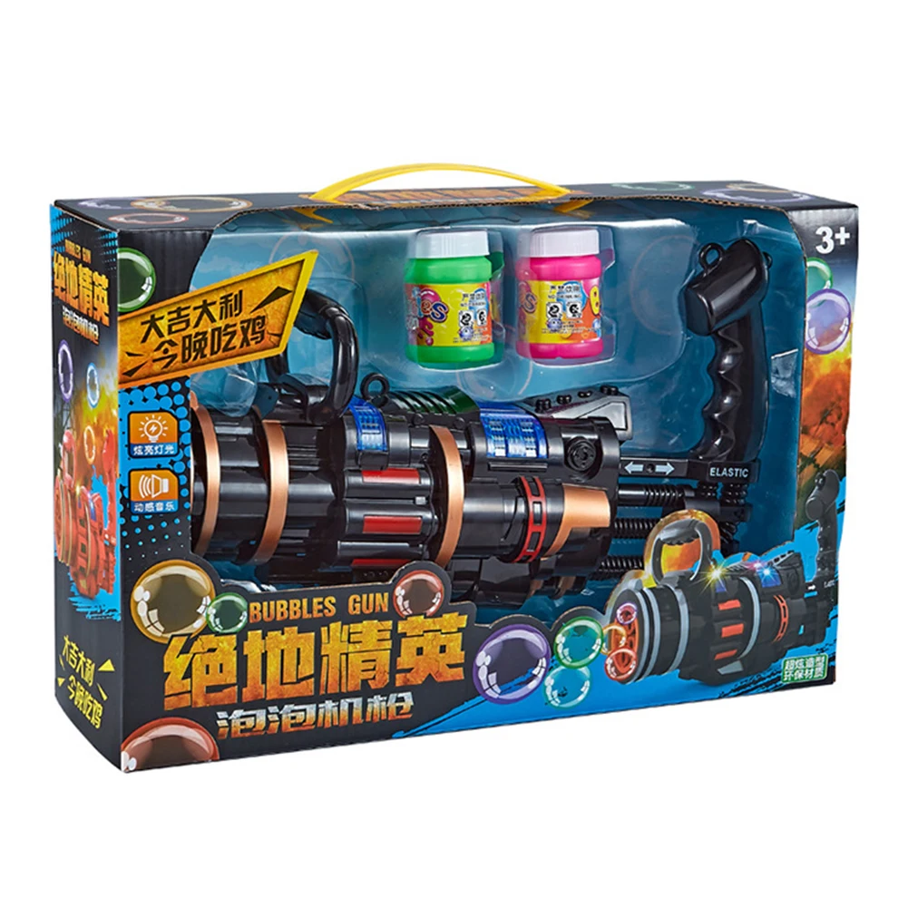 

Gatling Bubble Machine Electric Soap Bubble Gun Automatic Bubble Maker for Kids, Summer Outdoor Toys for Boys and Girls