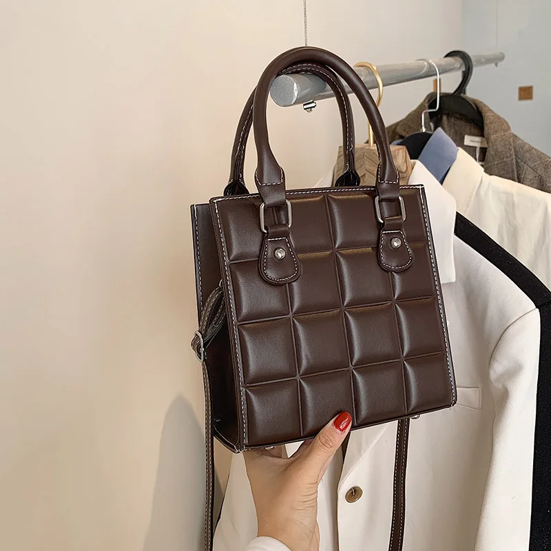 

New Bags Women's 2021 New Handbags Fashion Casual Plaid Shoulder Messenger Bag Korean Style Popular Bag