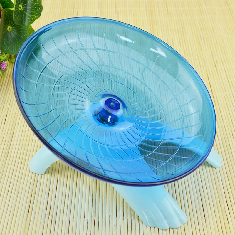 Rueda de correr para h&aacute;mster, platillo volador silencioso, rueda de eje de acero, erizo, rata, disco para correr, juguetes, accesorios para h&aacute;mster de animales peque&ntilde;os-3