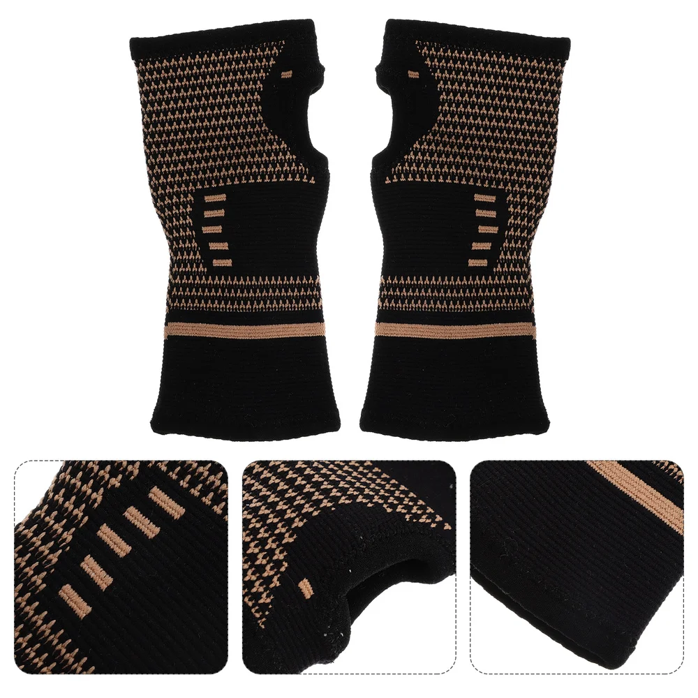 

1 Pair Hand and Wrist Sleeves Brace Sports Protection Tool for Men (Black)