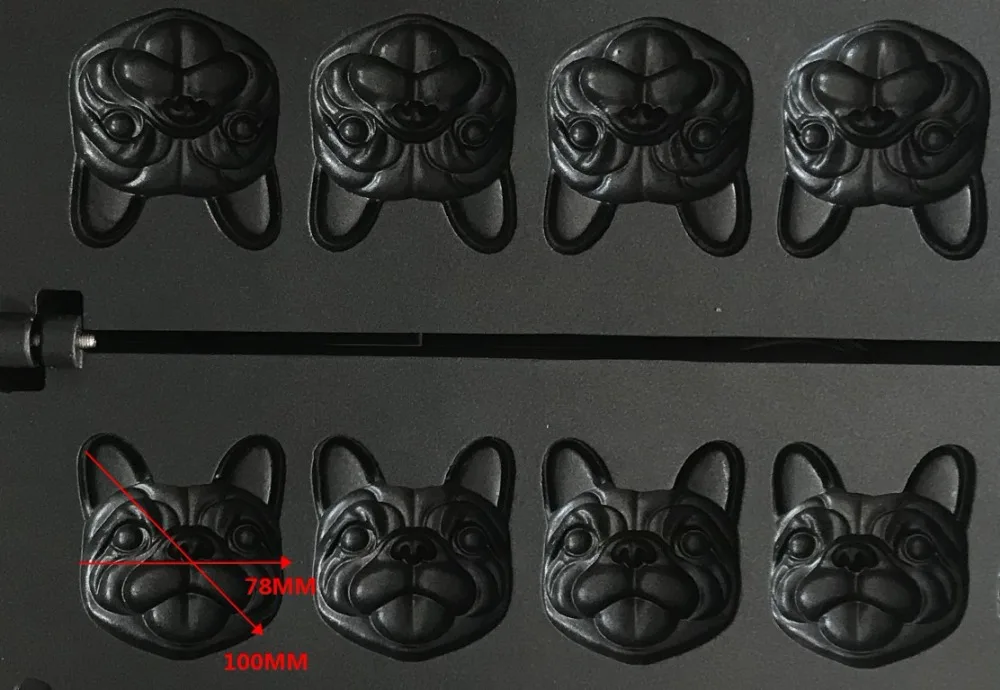 Электрическая машина Taiyaki в форме головы собаки 110 В 220-240 одобренная Ce Лидер