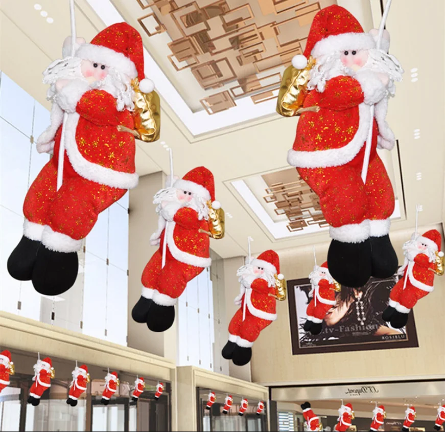 Рождество Скалолазание Веревка старый человек кукла подвески слинг Санта Клаус