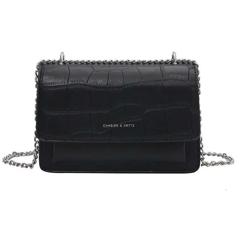 

Fashion bag women's bag 2021 new slung fashion chain bag shoulder stone pattern armpit bag