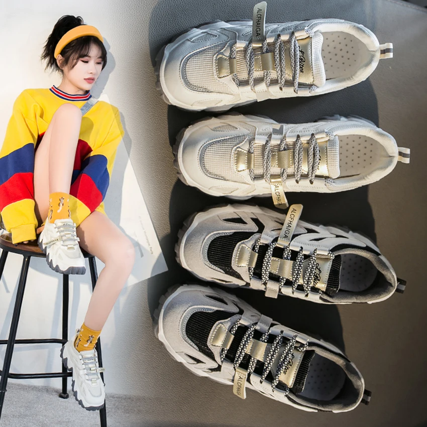 Женские кроссовки на платформе BIMUDUIYU дышащие повседневные для улицы 2020 | Обувь