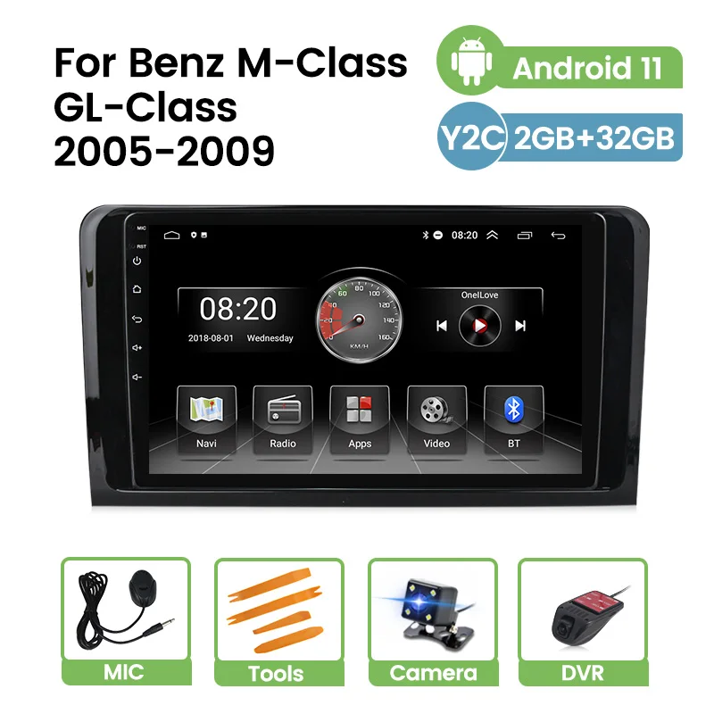 Автомагнитола 2.5D стерео система на android с GPS Навигатором для Mercedes Benz M Class W164 GL X164 ML