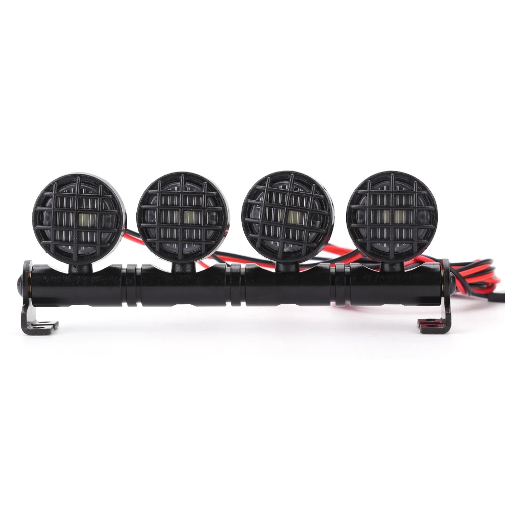 

RC Crawler Roof Bright Lights Metal 4LED Light Bar for Traxxas Hsp Redcat RC Car Enduring Remote Control Toys Parts Components