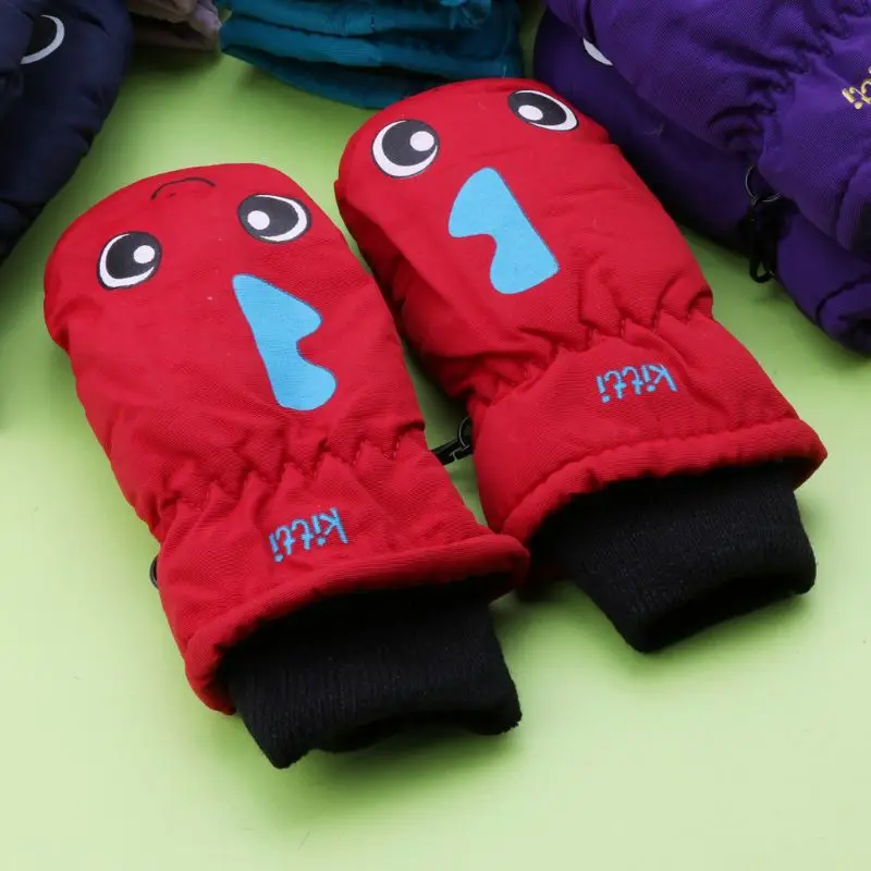 

2-5years Good Quality Baby Mitten For Winter Kids Boys Girls Outdoor Warm Gloves Waterproof Windproof