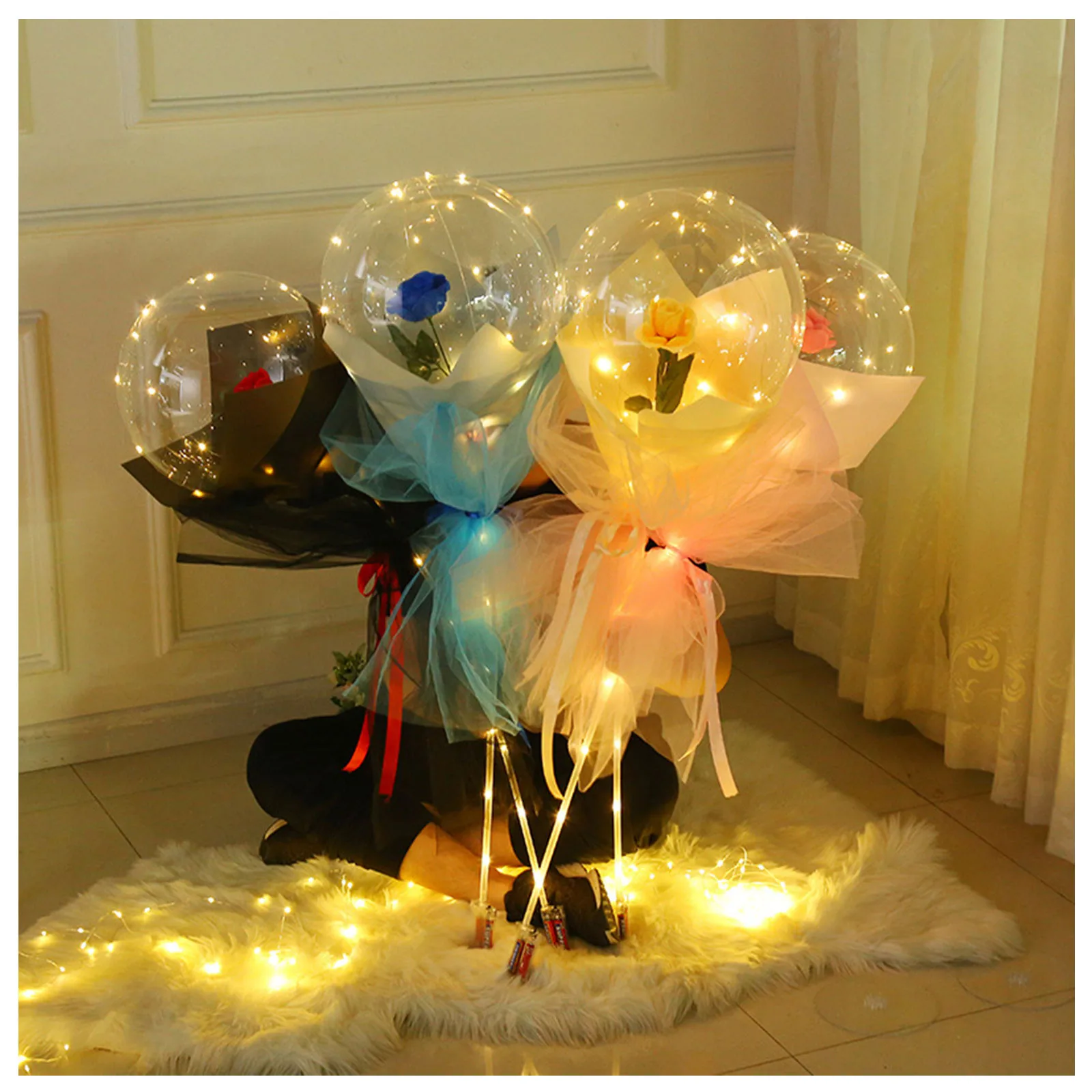 

Hot Sale LED Rose Bouquet Luminous Christmas Decorate Gift Decoration Party Wedding Valentine's Day Christmas Romantic Gift