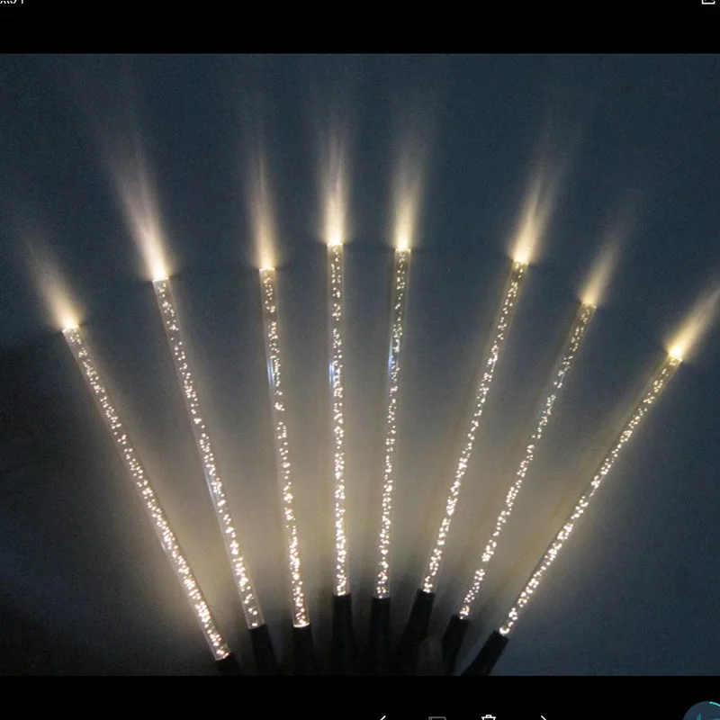 Warm White Light 8 шт. солнечное трубчатое Освещение палочка для выдувания пузырей Солнечная лампа дорожка газонная Пейзаж украшения из акрила открытый сад лампа для террасы набор - Испускаемый цвет: Warm White Light
