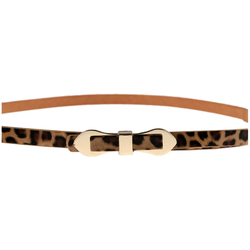 Леопардовый милый тонкий яркий цвет с бантом многослойный пояс для женщин 102*1