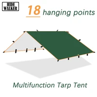 18 hanging points tarp tent tourist awning waterproof diy outdoor camping sun shelter 3x4 canopy for trekking backpacking travel