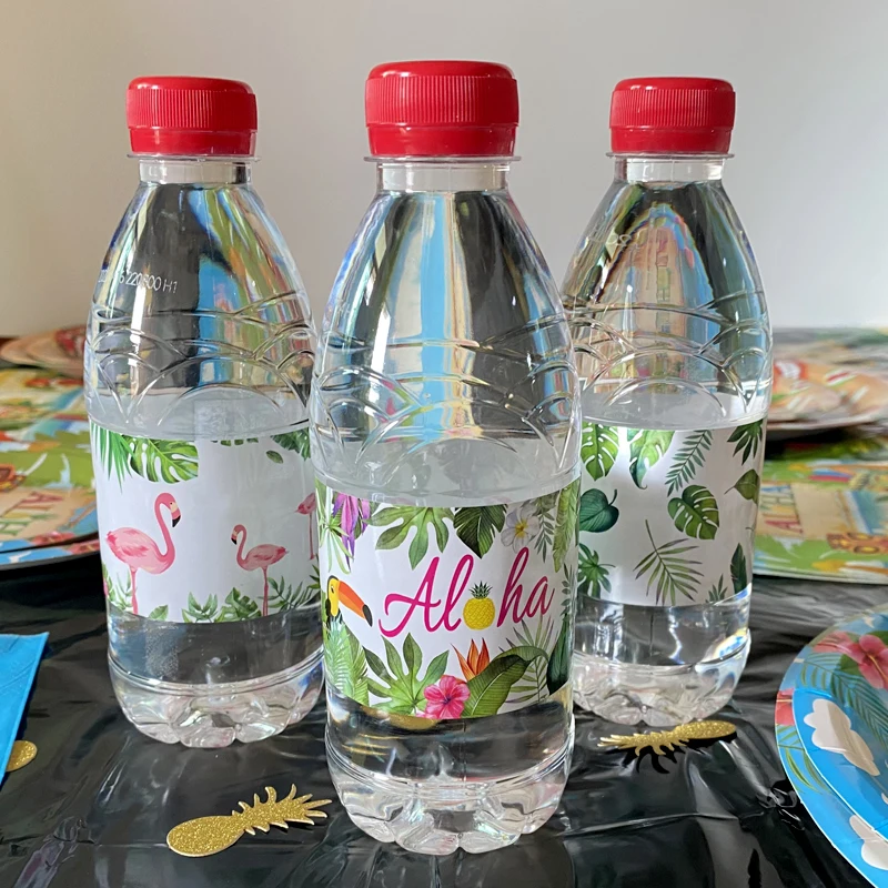 Одноразовые тарелки/чашки/бумажные Omilut с тропическим фламинго листьями пальмы