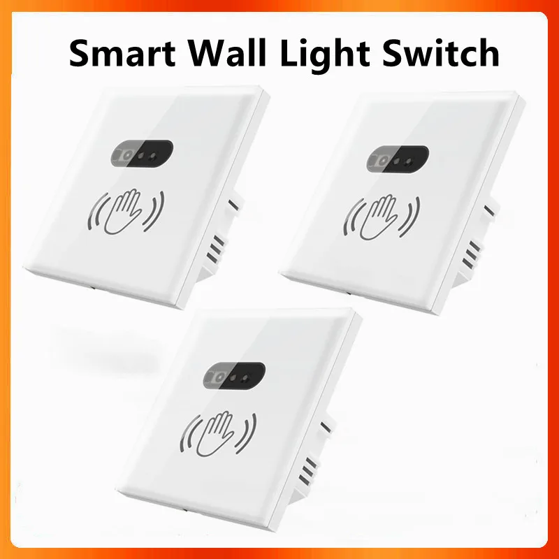 Умный настенный светильник ключатель стеклянная панель с инфракрасным датчиком