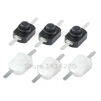 100pcs 128mm dc 30v 1a black and white on off mini push button switch for electric torch self locking