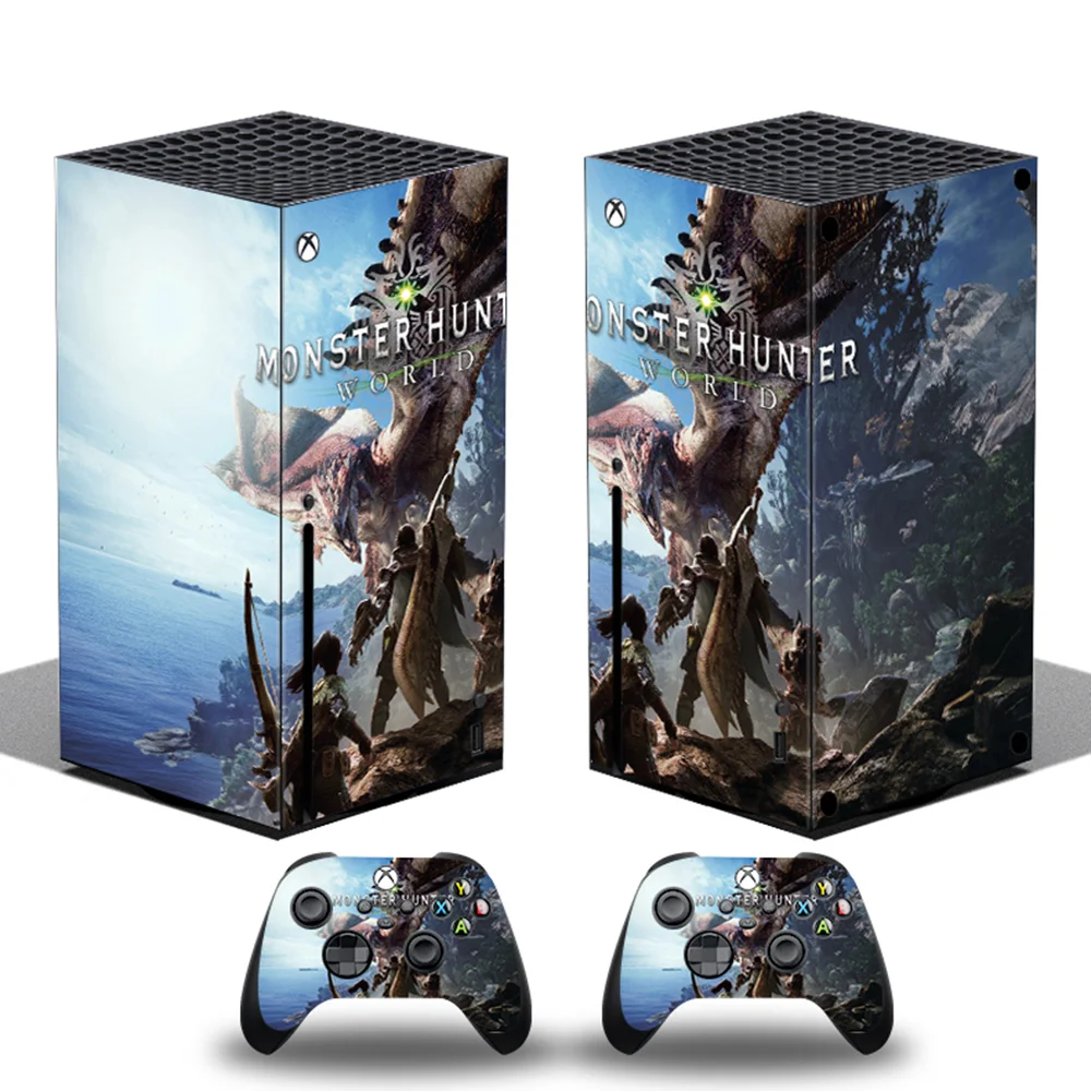 

Стикер для консоли Xbox серии X в мировом стиле и 2 контроллера, стикеры, стиль 1