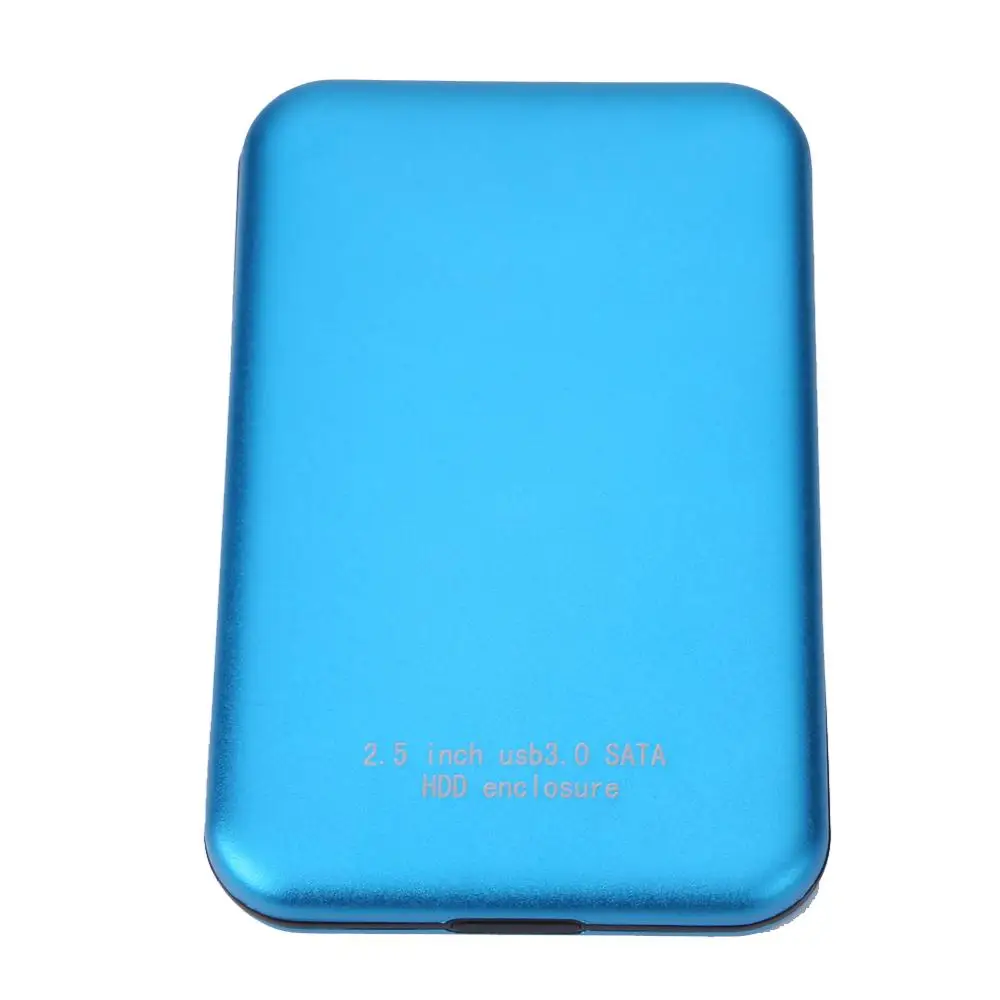 Супер Скоростной 2,5 дюймовый SATA HDD корпус алюминиевый USB 3,0 к SATA внешний HDD HD корпус жесткого диска чехол Чехол Коробка Сумка - Цвет: Blue
