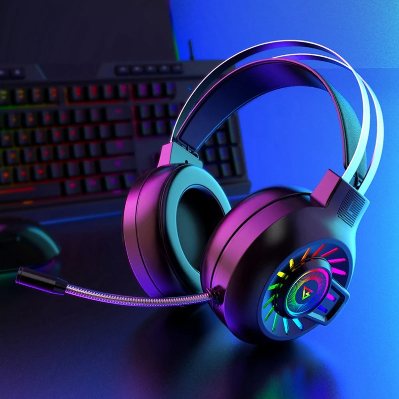 

H300RGB Gaming Headset Gaming Chicken Gaming Headset Wired Computer Headset Heavy Low Headset