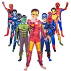 маска хэллоуин новогодние костюмы дети косплей костюм хэллоуин одежда Детские костюмы из фильма, костюмы для косплея, детская одежда супергероя, комбинезон для косплея на Хэллоуин, перчатки Халка, реквизит